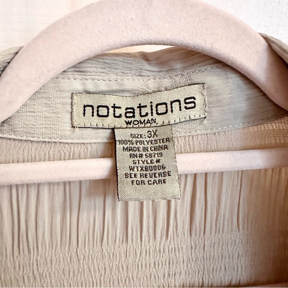 Tan Notations button up - Picture 3 of 4